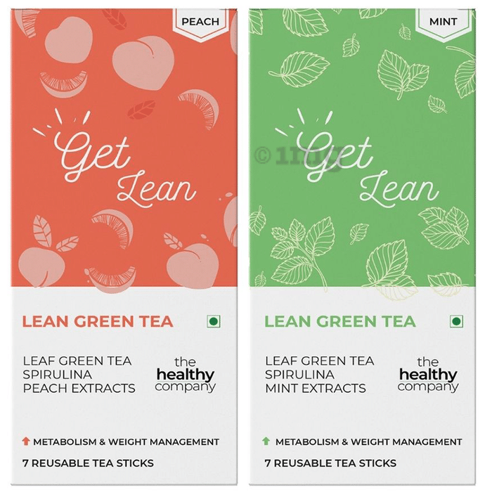 The Healthy Company One Week Detox Reusable Tea Sticks (7 Each) Peach & Mint Buy 1 Get 1 Free