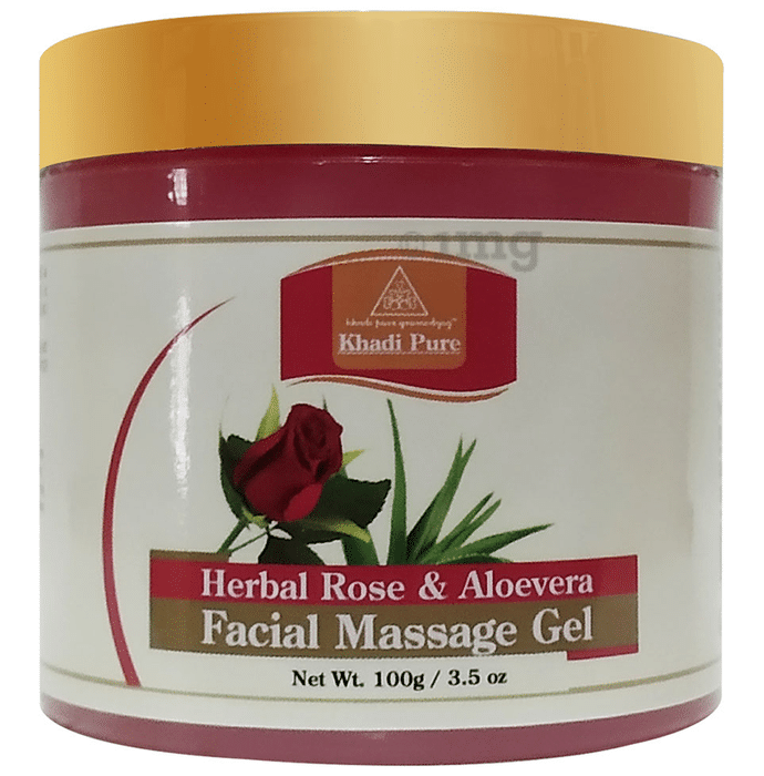 Khadi Pure Herbal Rose & Aloevera Facial Massage Gel