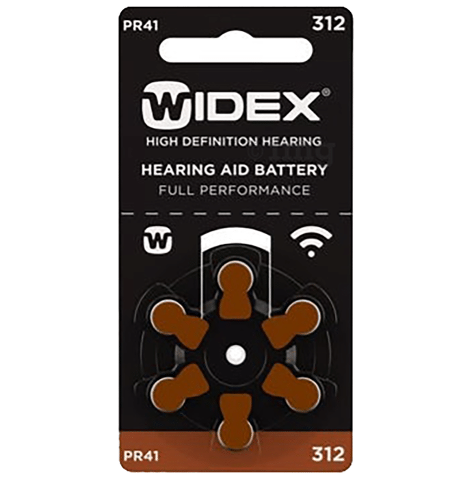 Widex Size 312 PR41 Hearing Aid Battery (6 Each)