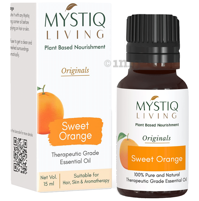Mystiq Living Sweet Orange Essential Oil 100% Pure Therapeutic Grade