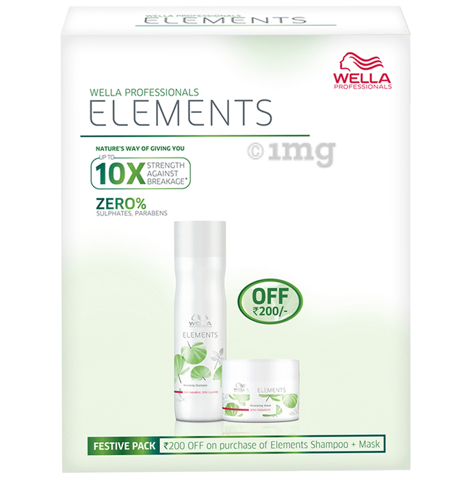 Wella Professionals Elements Renewing Shampoo 250ml & Renewing Mask 150ml Festive Pack