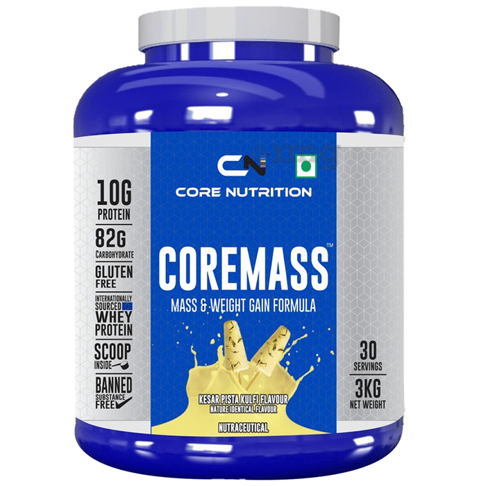 Core Nutrition Coremass Mass & Weight Gain Formula Powder Kesar Pista