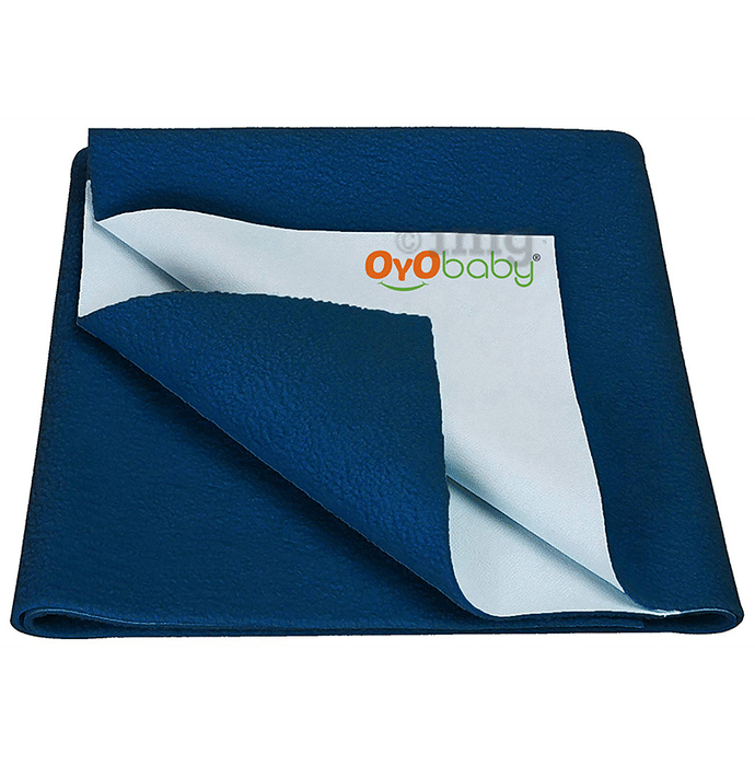 Oyo Baby Waterproof Bed Protector Baby Dry Sheet XL Dark Sea Blue
