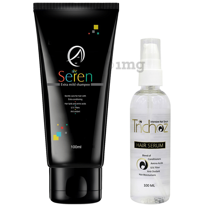 Ethicare Remedies Combo Pack of Seren Extra Mild Shampoo 100ml & Trichoz Intensive Hair Serum 100ml