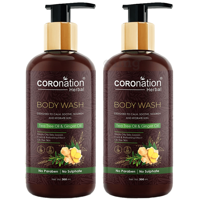 Coronation Herbal Tea Tree and Ginger Oil Body Wash (300ml Each)