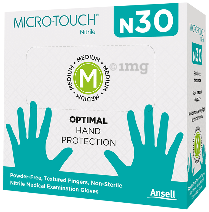 Ansell Micro-Touch N30 Nitrile Latex-Free Disposable Gloves Medium