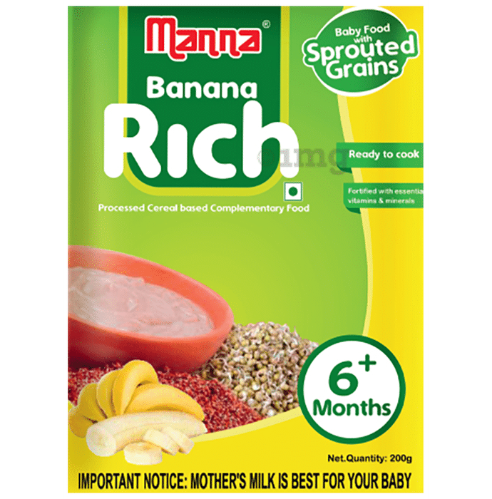 Manna Banana Rich Baby Food with Sprouted Grains 6+ Months