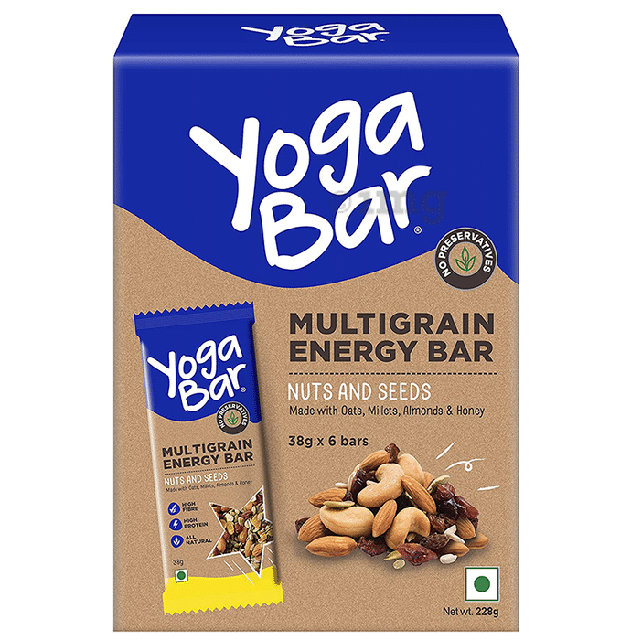 Yoga Bar Multigrain Protein Energy Bar | Flavour Nuts and Seeds
