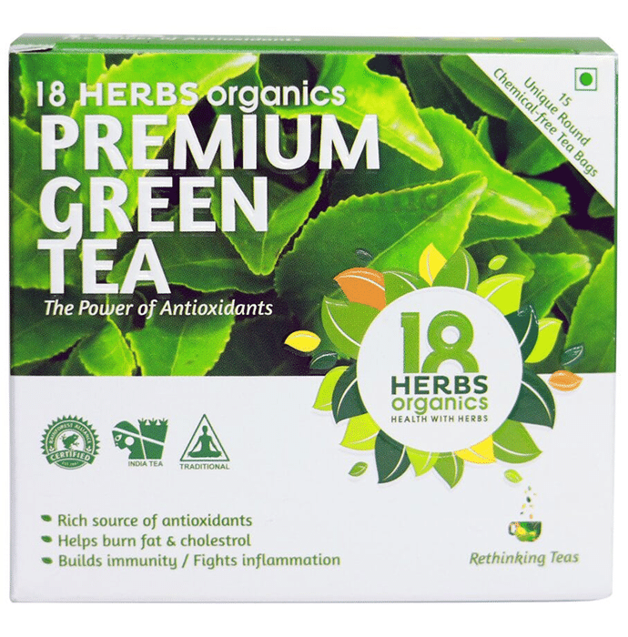 18 Herbs Organics Premium Green Tea Bag (1.25gm Each)