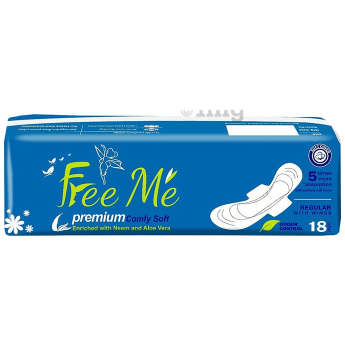 Free Me Premium Comfy Soft Sanitary Pads (18 Each) Large