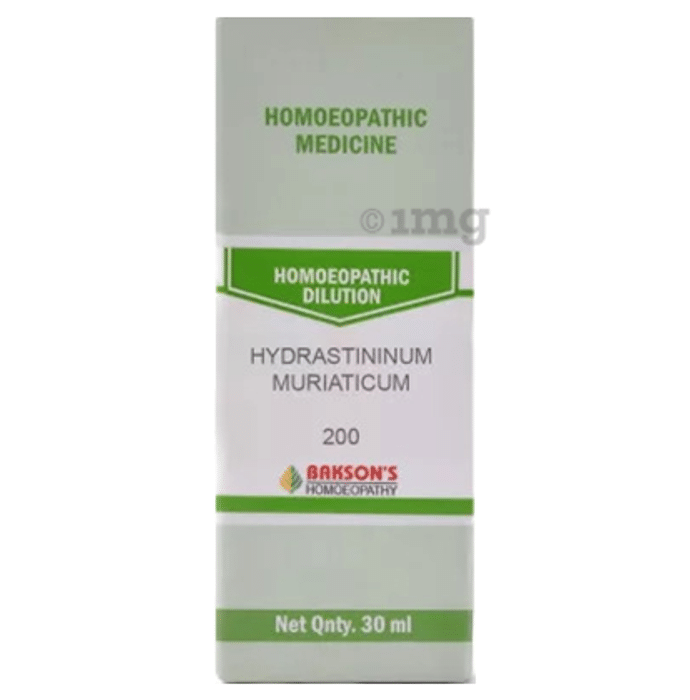 Bakson's Homoeopathy Hydrastininum Muriaticum Dilution 200