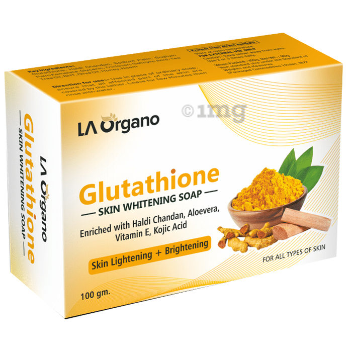LA Organo Glutathione Skin Whitening Soap Haldi Chandan