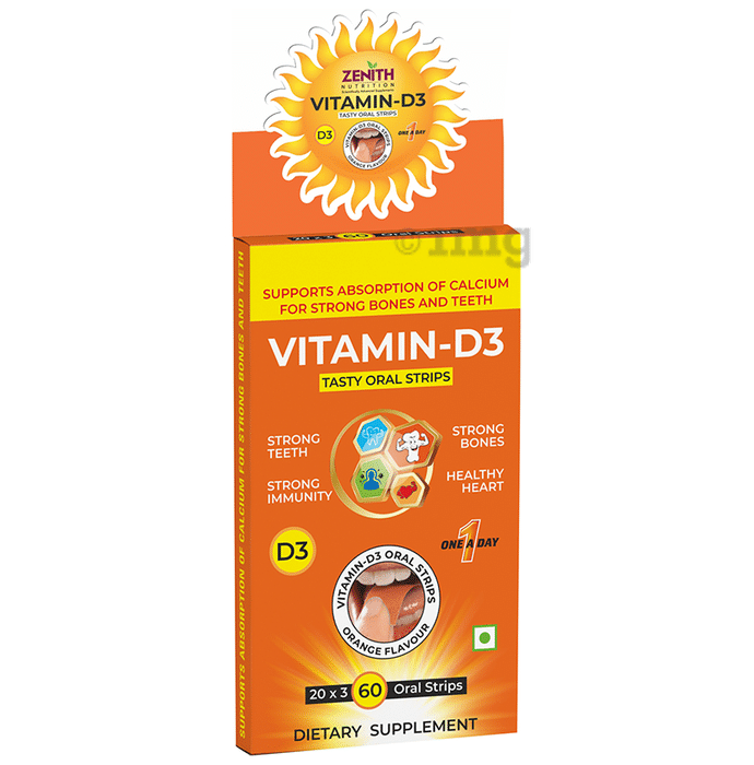 Zenith Nutrition Vitamin-D3 Oral Strip Orange