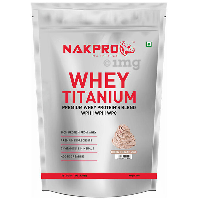 Nakpro Nutrition Whey Titanium Premium Whey Protein's Blend Chocolate Cream