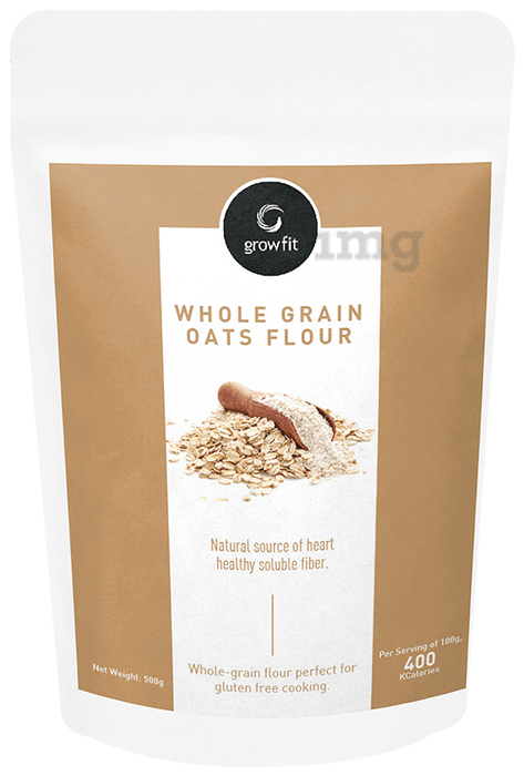 Growfit Whole Grain Oats Flour Buy packet of 500.0 gm Flour at best