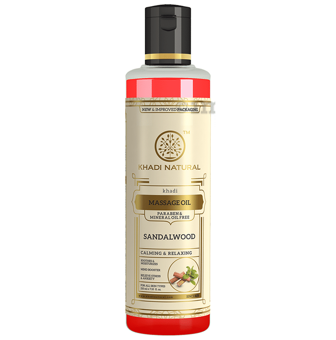 Khadi Naturals Sandalwood Herbal Massage Oil SLS & Paraben Free