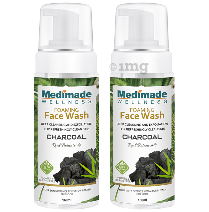 Medimade Wellness Charcoal Foaming Face Wash (160ml Each)