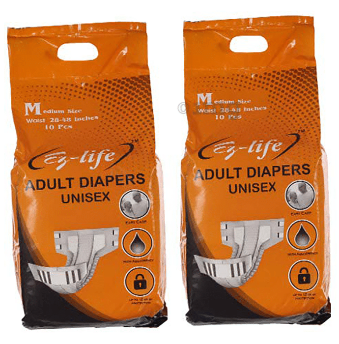 Ez-Life Adult Diaper Unisex (10 Each) Medium