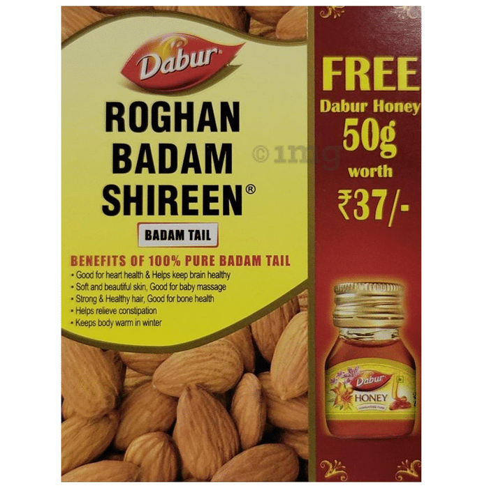 Dabur Roghan Badam Shireen Badam Tail with Dabur Honey 50gm Free