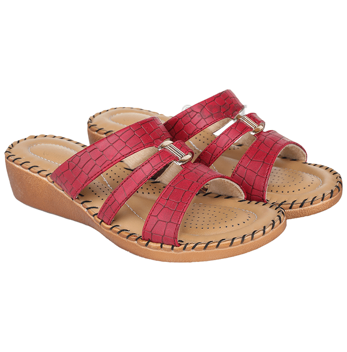 Trase Doctor Ortho Slippers for Women 5 UK Cherry 075