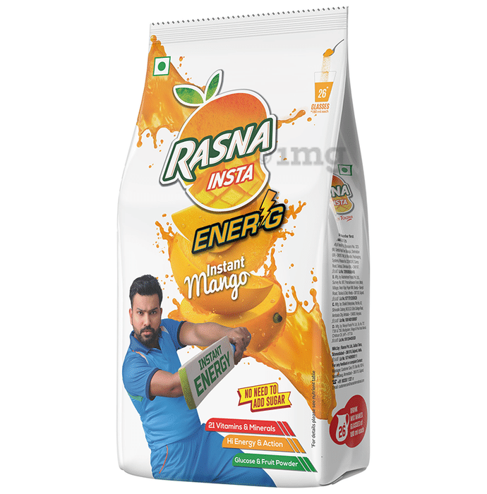 Rasna Insta with Glucose & Minerals | Flavour Instant Mango