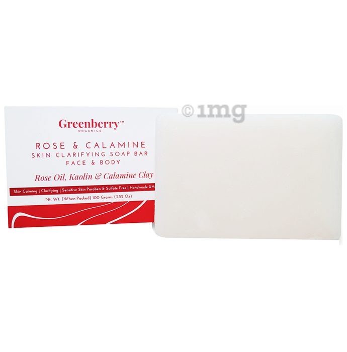 Greenberry Organics Rose & Calamine Skin Clarifying Soap Bar