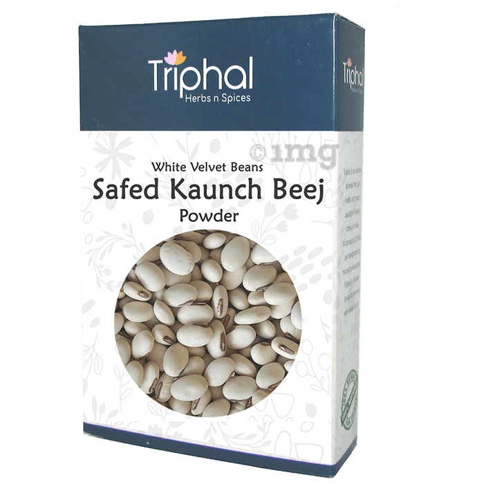 Triphal Kaunch Beej Safed/ White Velvet Beans/ Mucuna Pruriens Powder