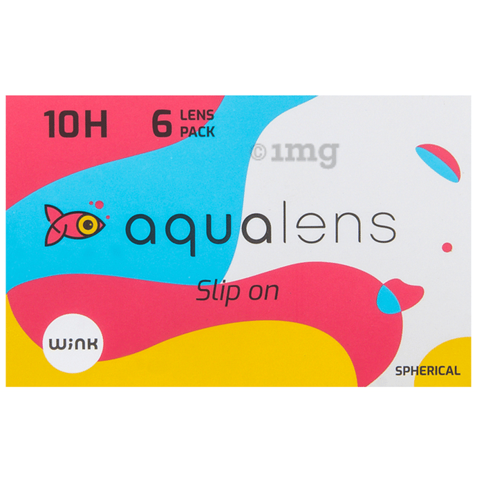 Aqualens 10H Monthly Disposable Contact Lens with UV Protection Optical Power -5 Transparent Spherical