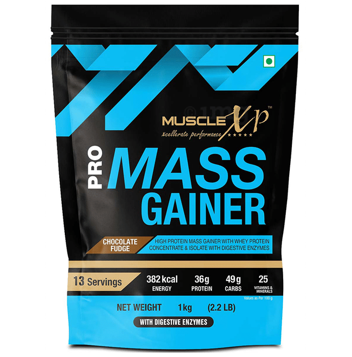 MuscleXP Pro Mass Gainer (1kg Each) Chocolate Fudge