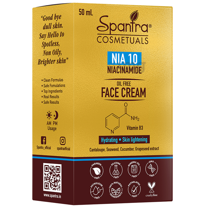 Spantra NIA 10 Niacinamide Oil Free Face Cream