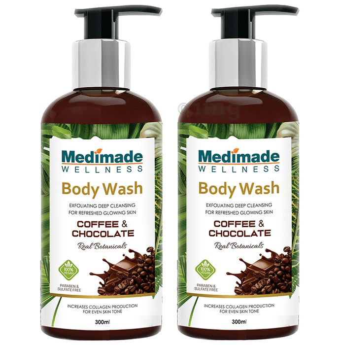 Medimade Wellness Coffee and Chocolate Body Wash (300ml Each)