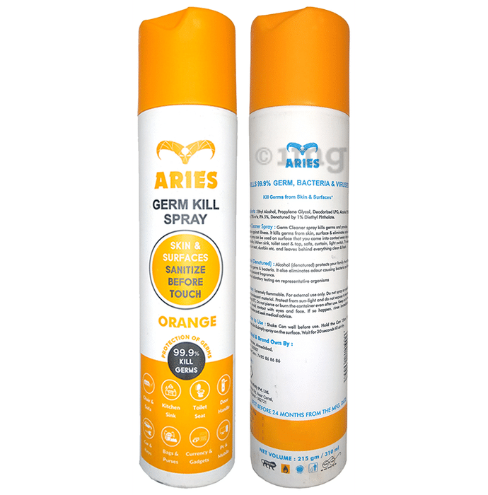 Aries Germ Kill Spray (310ml Each) Orange