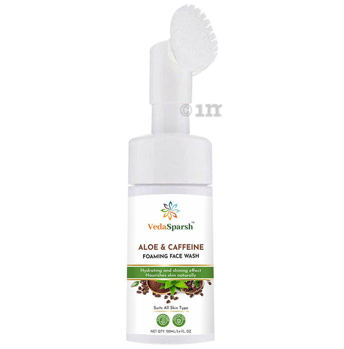 VedaSparsh Aloe & Caffeine Foaming Face Wash with Brush
