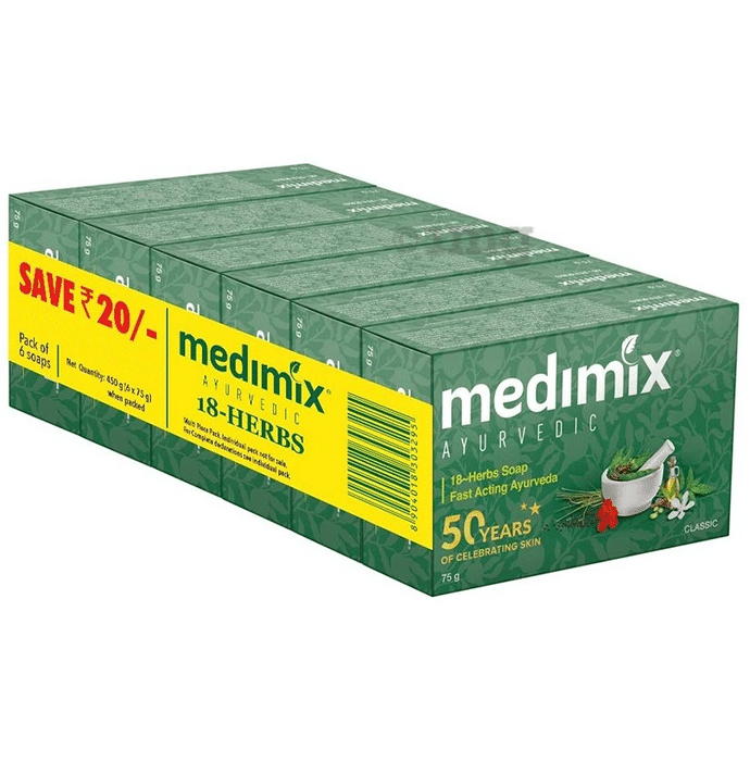 Medimix Ayurvedic 18 Herbs Soap (75gm Each)