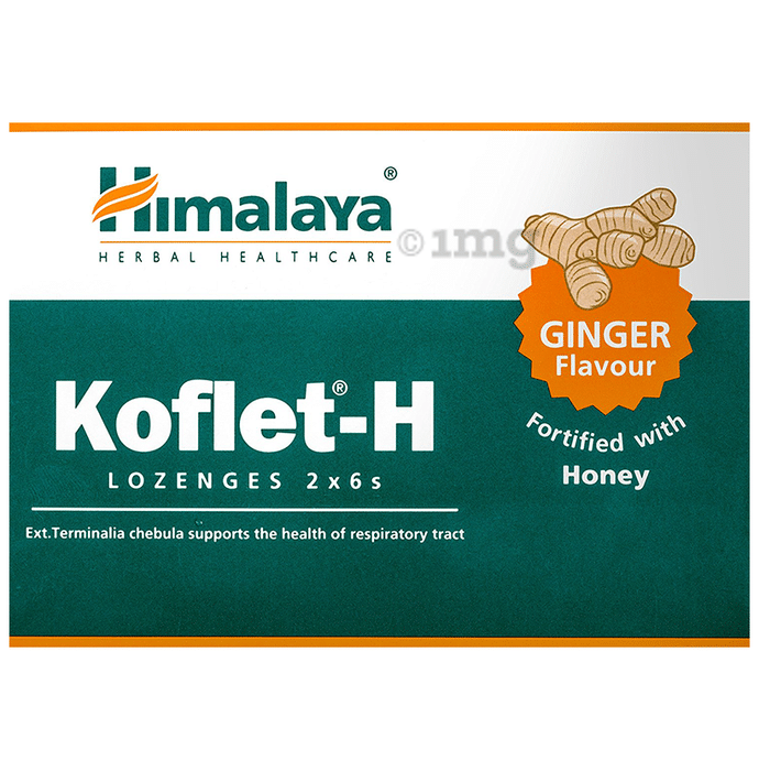 Himalaya Koflet-H Lozenges | Supports Respiratory Health | Flavour Ginger