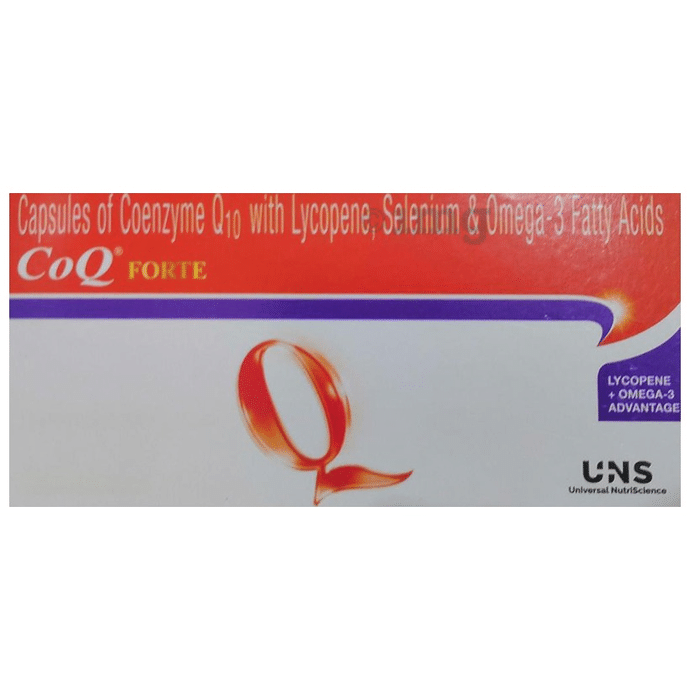 CoQ Forte Soft Gelatin Capsule  with Coenzyme Q10, Lycopene, Selenium & Omega-3 Fatty Acids