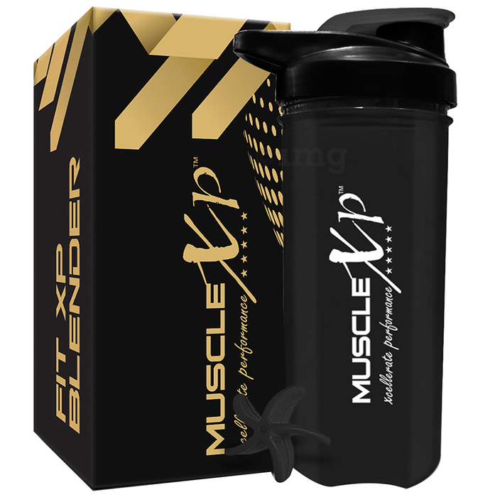 MuscleXP Fit XP Blender Gym Shaker Black
