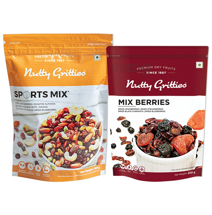 Nutty Gritties Sports Mix 350gm & Mix Berries 200gm