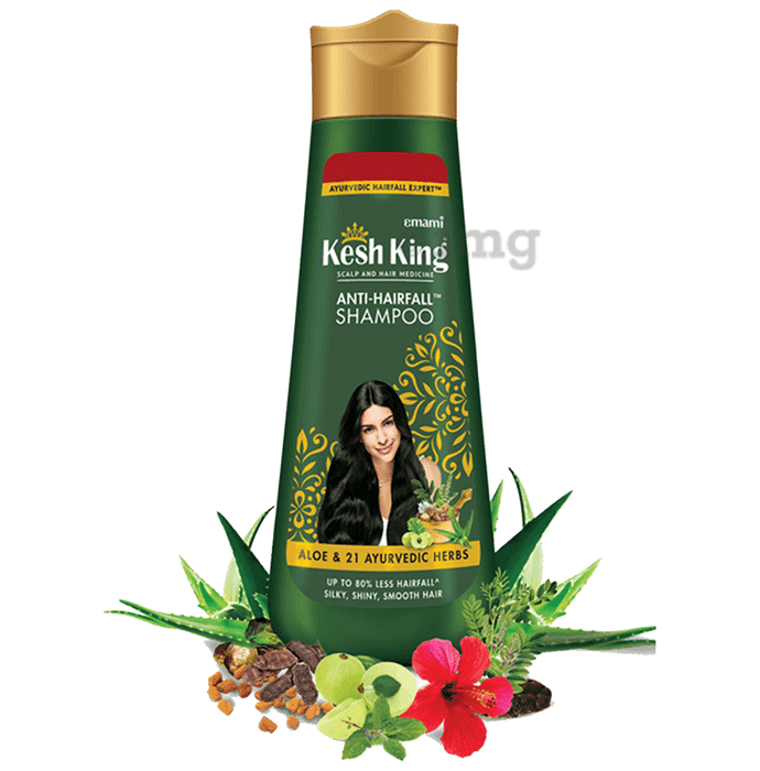 Kesh King Scalp and Hair Anti-Hairfall Shampoo with Aloe and 21 Herbs