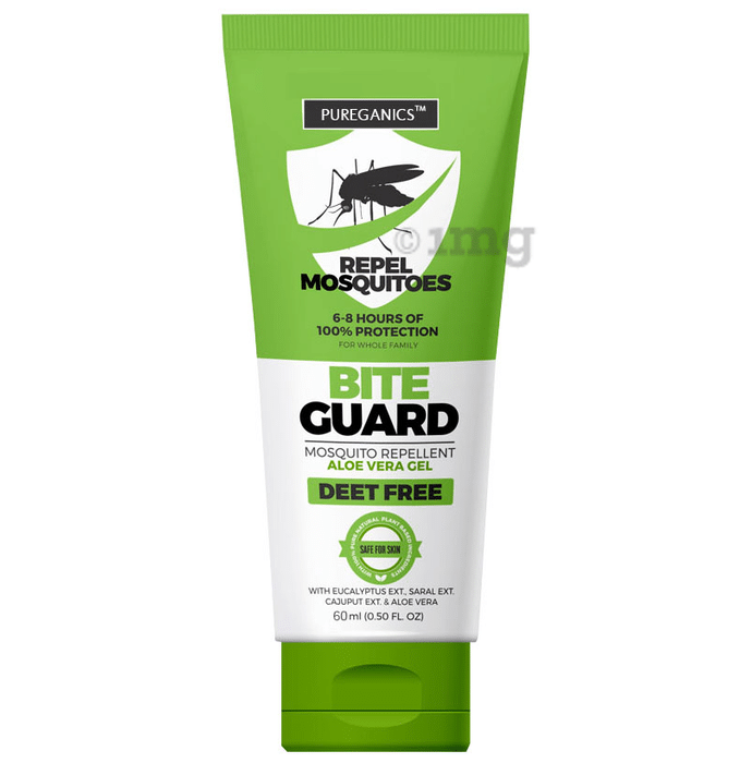 Pureganics Bite Guard Mosquito Repellent Aloe Vera Gel Deet Free