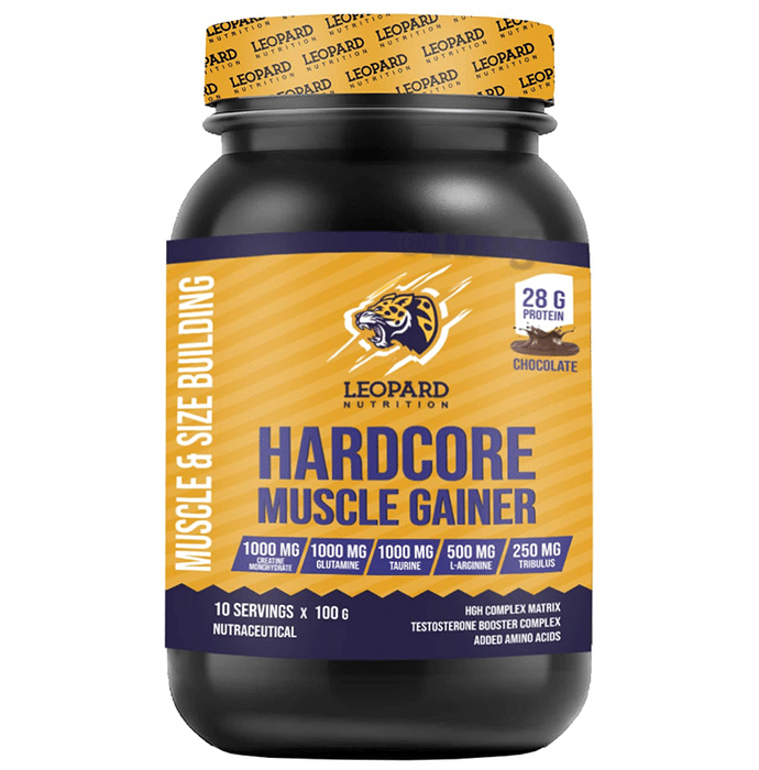 Leopard Nutrition Hardcore Muscle Gainer Powder Chocolate