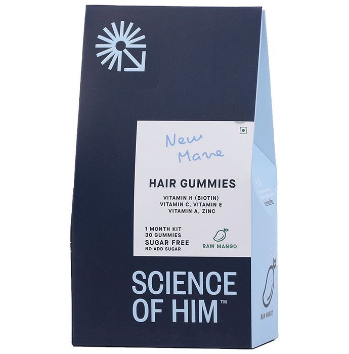 Science Of Him New Mave Hair Gummies Raw Mango Sugar Free
