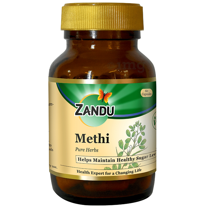 Zandu Methi (Fenugreek) Capsule for Healthy Sugar Levels