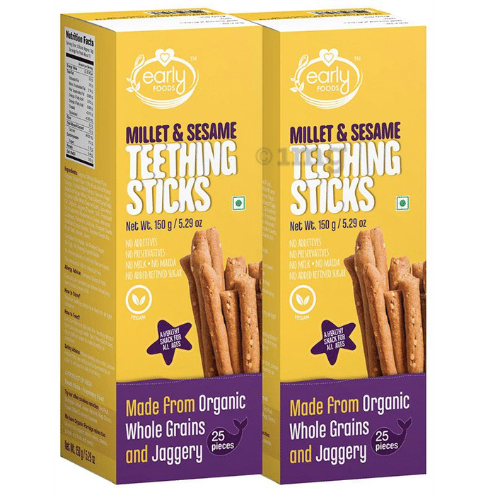 Early Foods Millet & Sesame Teething Sticks (150gm Each)