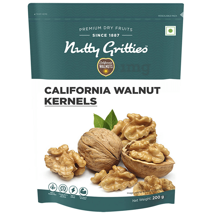 Nutty Gritties California Walnut Kernels (200gm Each)