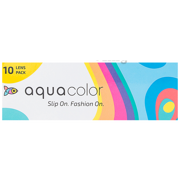 Aquacolor Daily Disposable Colored Contact Lens with UV Protection Flirty Blue