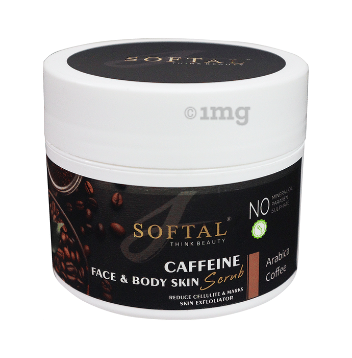 Softal Caffeine Face & Body Skin Scrub Buy jar of 200 gm Scrub at best