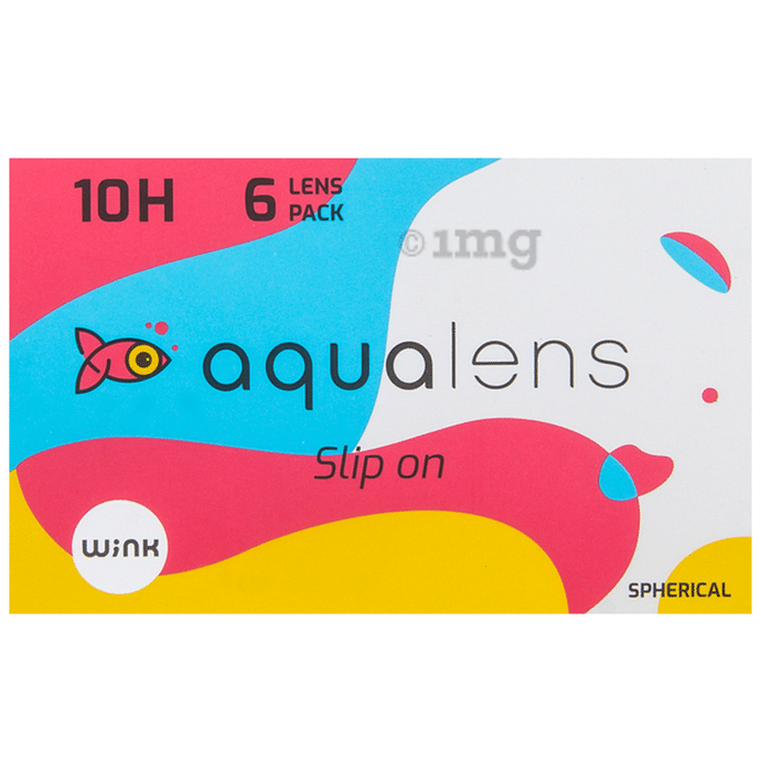 Aqualens 10H Monthly Disposable Contact Lens with UV Protection Optical Power -3.75 Transparent Spherical