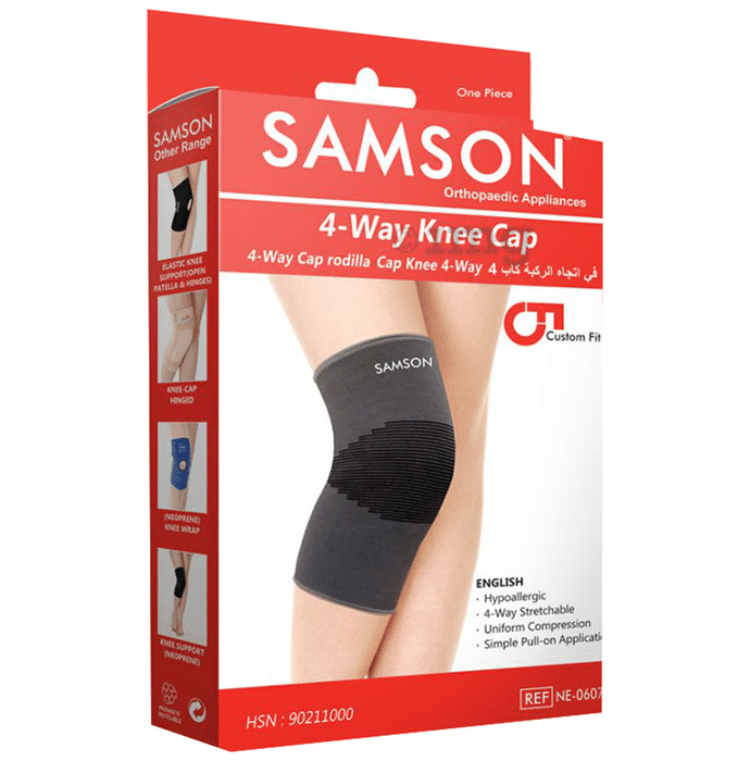 Samson NE0607 4-Way Knee Cap Medium Grey