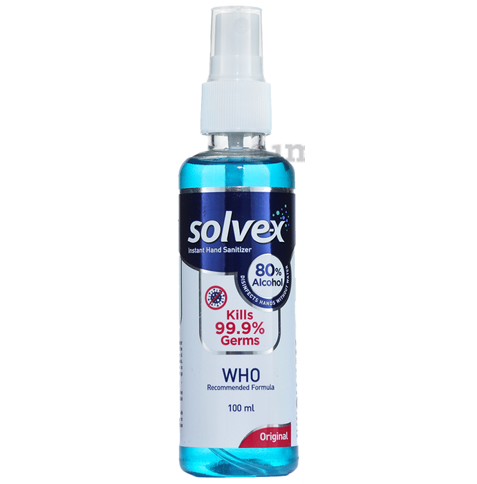 Solvex Instant Hand Sanitizer Spray 80% Alcohol (100ml Each) Original